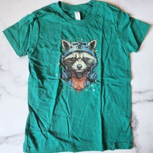 Rocket Guardians of the Galaxy Brand new tee shirt Etsy green short sleeve Bella